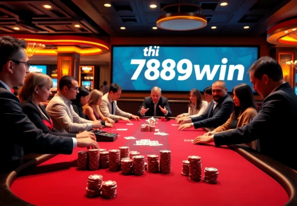 Experience the excitement of blackjack at tại 789win, where skilled players engage in thrilling games with poker chips and cards.